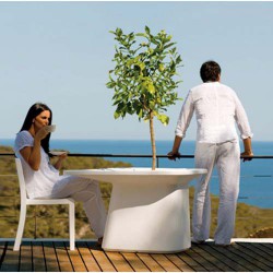 Plantador de mesa médio branco Vondom MoMA Plantador de mesa médio branco Vondom MoMA