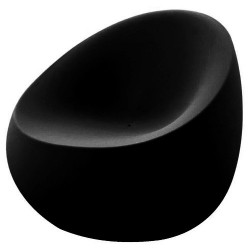Poltrona di pietra nera di Vondom Poltrona di pietra nera di Vondom