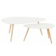 Tables Basses Gigognes Chêne et Laqué Blanc 116 KosyForm