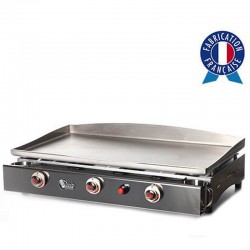 Plancha Tonio Lagoa 3 luci casella e piastra in acciaio inox gas