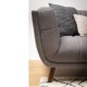 Fauteuil en Tissu Gris Clair Meryl KosyForm