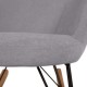 Rocking-chair Hygge en Tissu Gris Clair et Bois Eva KosyForm