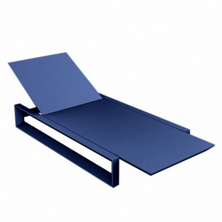 Deckchair telaio lungo VONDOM blu Mat