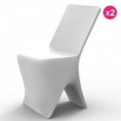 مجموعه من 2 الكراسي فوندوم تصميم Sloo الأبيض