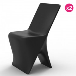 مجموعه من 2 الكراسي فوندوم تصميم Sloo الأسود