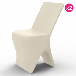 مجموعه من 2 الكراسي فوندوم تصميم Sloo بيج فاتح