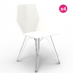 Lot de 4 Chaises FAZ Vondom Blanc Lot de 4 Chaises FAZ Vondom Blanc
