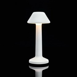 Luminaire de Table Imagilights Led Sans Fil Collection Moments Blanc Cône