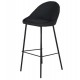 Lot of 2 Bar Chairs in Dark Grey Fabric Aya KosyForm