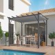 Pergola Aluminium Habrita Anthracite 12m2 avec toile d'ombrage