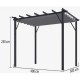 Pergola Aluminium Habrita Anthrazit 12m2 mit Schattierungsleine