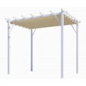 Pergola Aluminium Habrita Anthracite 12m2 with shade canvas