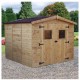 Giardino Shelter Legno Massello Habrita 6,45 m2 e Tetto in acciaio