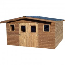 Garden shed Thermabri solid wood Habrita 19,69 m2 with Steel roof