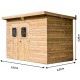 Thermabri Garden Shelter en Madera Maciza de Habrita 19,69 m2 con Techo de Acero