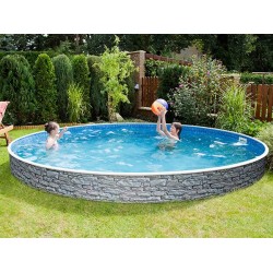 Pool Azuro Round Imitation stone 460x120