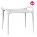 Conjunto de 4 Mesas de Café Vondom Ibiza White Milos