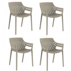 Lot de 4 fauteuils vondon Spritz écru Lot de 4 fauteuils vondon Spritz écru