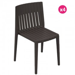 Lot de 4 Chaises Vondom Spritz bronze Lot de 4 Chaises Vondom Spritz bronze