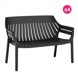 Set di 4 divani Vondom Spritz nero