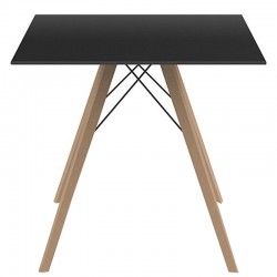 Table à manger Vondom Faz Wood Plateau 80 Carre Noir et Pieds Chêne Naturel Table à manger Vondom Faz Wood Plateau 80 Carre Noir et Pieds Chêne Naturel