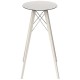 High Table Vondom Faz Wood Tray Round Hpl White and Black Edge with Feet Chene Bleached Diameter 50 x H105cm