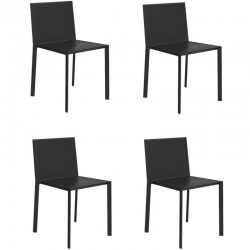 Lot de 4 chaises Vondom Quartz noir Lot de 4 chaises Vondom Quartz noir