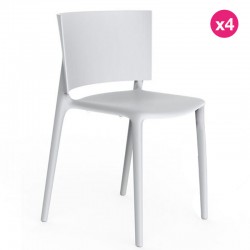 Lot de 4 chaises Vondom Africa blanc Lot de 4 chaises Vondom Africa blanc