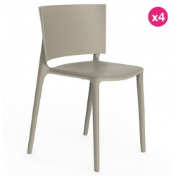 Lot de 4 chaises Vondom Africa écru Lot de 4 chaises Vondom Africa écru