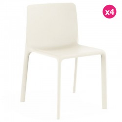 Lot de 4 chaises Vondom Kes blanc Lot de 4 chaises Vondom Kes blanc