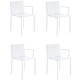 Set van 4 witte Vondom Quartz fauteuils