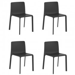 Lot de 4 fauteuils Vondom Kes noir