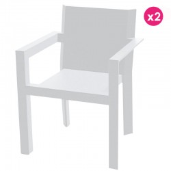 Lot de 2 Fauteuils Vondom Repas Frame blanc mat Lot de 2 Fauteuils Vondom Repas Frame blanc mat