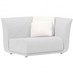 Canapé Sofa Vondom design Suave gauche en tissu déperlant blanc Snow 1041 Canapé Sofa Vondom design Suave gauche en tissu déperlant blanc Snow 1041