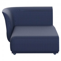 Sofa méridienne droite Suave Vondom tissu déperlant Bleu Outremer 1002 Sofa méridienne droite Suave Vondom tissu déperlant Bleu Outremer 1002