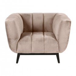 Fauteuil en velours beige Marao KosyForm Fauteuil en velours beige Marao KosyForm
