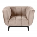 Beige velvet armchair Marao KosyForm