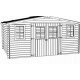 Habrita Solid Wood Garden Shelter 7.42 sqm with steel roof