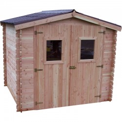 Abri deAbri de Jardin Habrita Dublin en bois massif 5,70 m2 avec toit plaques ondulées Abri deAbri de Jardin Habrita Dublin en bois massif 5,70 m2 avec toit plaques ondulées