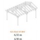 Carport en Bois 28m2 avec Toit Habrita