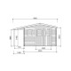 Abri de Jardin Habrita en bois Douglas massif 17.20 m2 avec Bucher