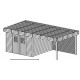 Garden shed Habrita Thizy in thermo treated wood 11.53 m2 with steel roof