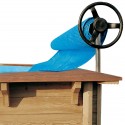 Carrete de cubierta para piscina rectangular de madera BWT myPool