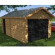 Garage en bois massif Habrita 24,23m2 en madriers de 60mm