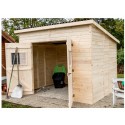 Garden shed Habrita solid wood 6.60 m2 with corrugated flat roof