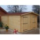 Garage in legno massello Habrita 21m2 con assi 28mm