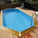 Pool Wood Ubbink Azura 400x750 H130 Liner Blue