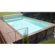 Piscine Bois Ubbink Linéa 350x650 H140cm Liner Beige