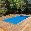 Pool Holz Ubbink Linea 500x1100 H140cm Liner Beiger Sand