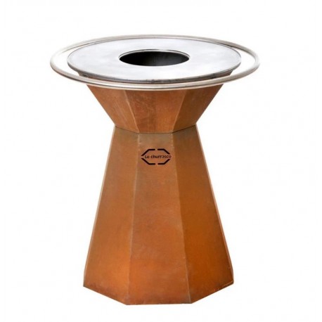 Brazier The Churrasco pyramidal Corten Plancha Tonio